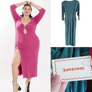 NWT Lovefool Women’s Bodycon Dress in Green size 2X